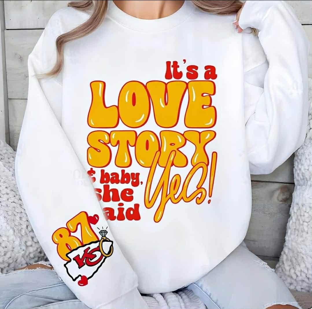 Travis and Taylor she said yes Sweatshirt