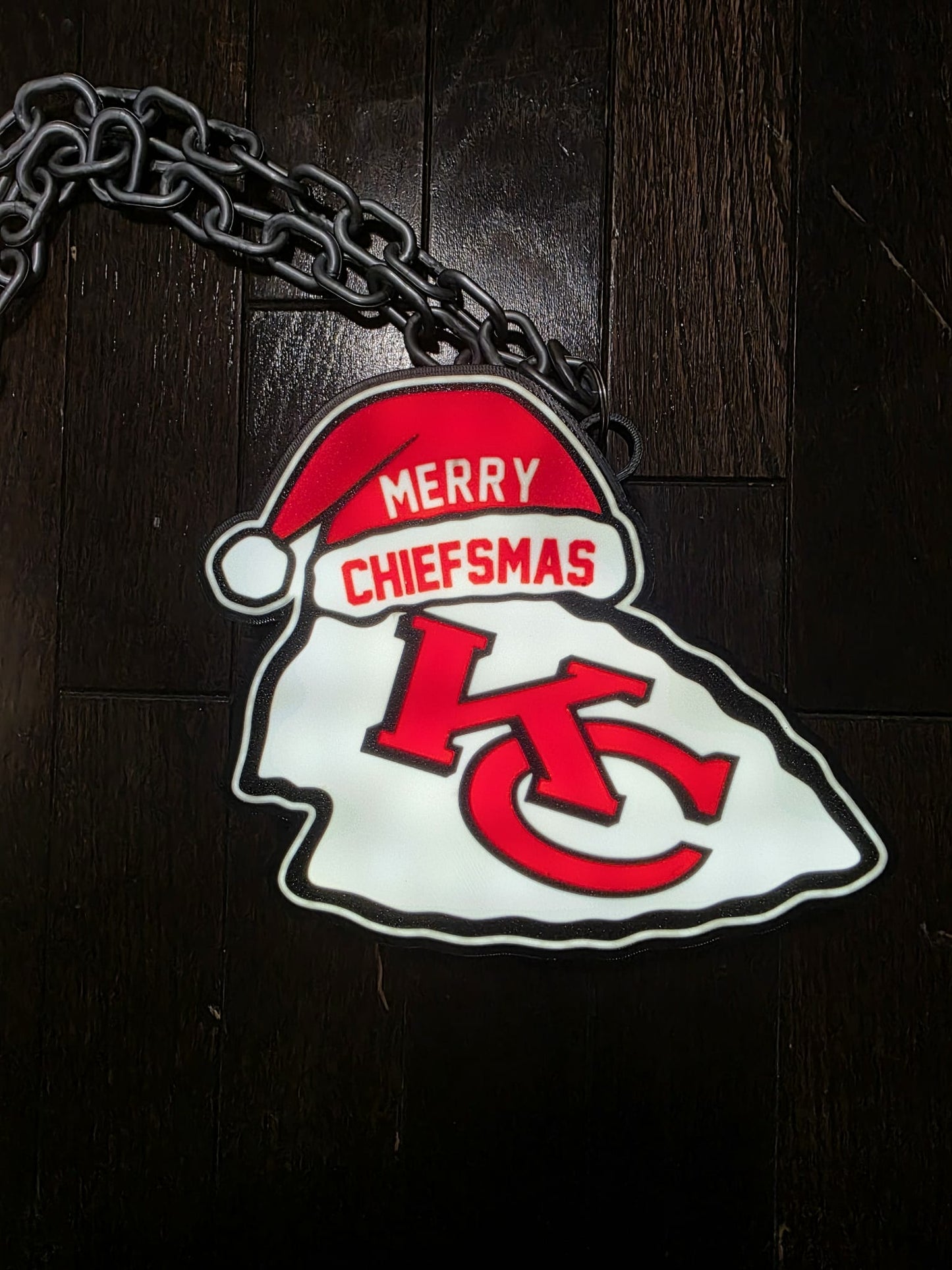 Merry Chiefsmas light box necklace