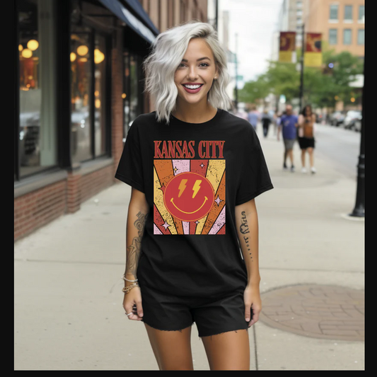 Retro smiling face shirt